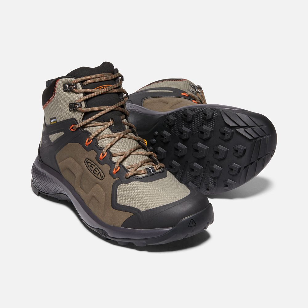 Keen Outdoor Bot Erkek Kahverengi/Siyah - Explore Waterproof - Türkiye MWXB75086